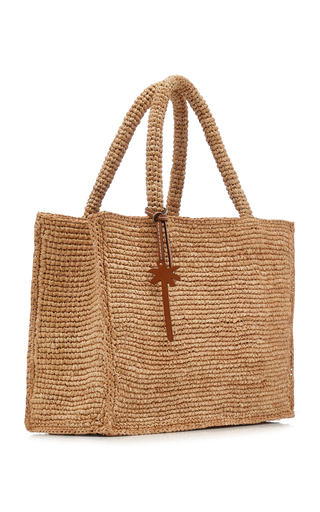 Sunset Raffia Natural Small Tote Bag展示图