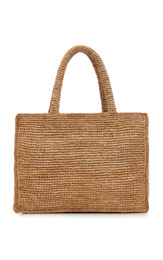 Sunset Raffia Natural Small Tote Bag展示图