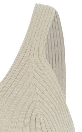 Athena Cropped Ribbed-Knit Cotton-Blend Top展示图