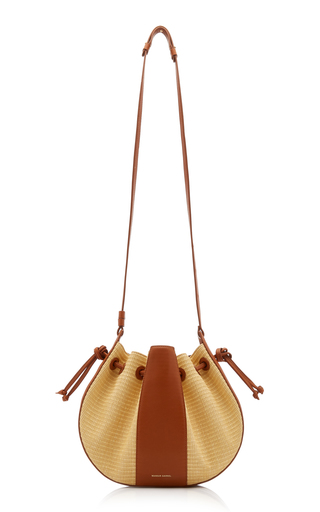 Lilium Leather and Raffia Crossbody Bag展示图