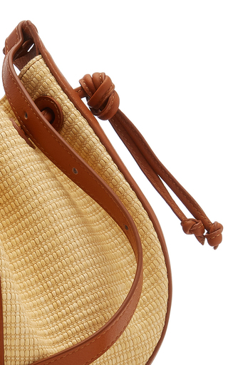 Lilium Leather and Raffia Crossbody Bag展示图