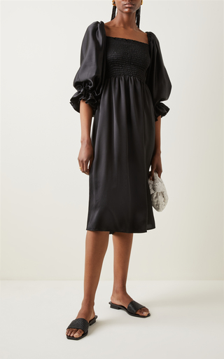 Exclusive Atlanta Silk Midi Dress展示图