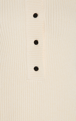 Melange Knit Button-Up Top展示图