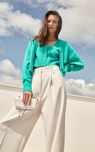 Refreshing Ambition Pleated Crepe Wide-Leg Trousers展示图