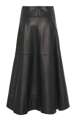 Sleek Statement Leather Midi Skirt展示图