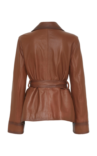 Sleek Statement Leather Jacket展示图