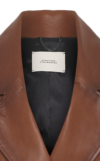 Sleek Statement Leather Jacket展示图