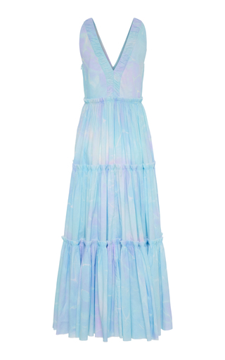 Into The Blue Tie-Dyed Cotton Maxi Dress展示图