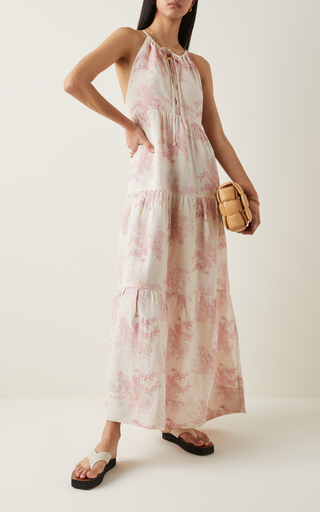 Fleur Linen-Blend Maxi Dress展示图