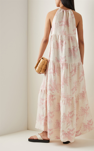 Fleur Linen-Blend Maxi Dress展示图