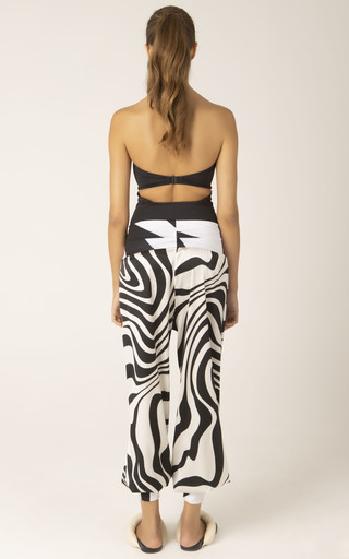 Matera Abstract-Print Silk Wide-Leg Pants展示图