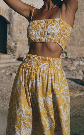 Kiera Cotton Midi Skirt展示图