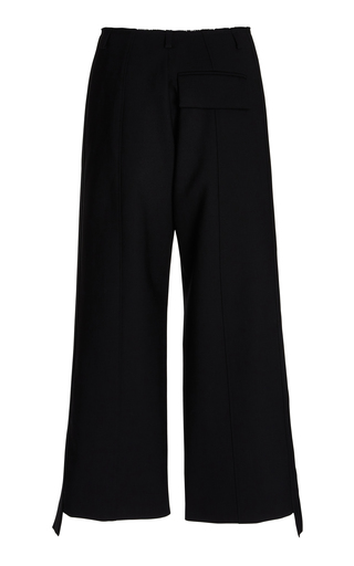 Cropped Stretch-Wool Wide-Leg Pants展示图