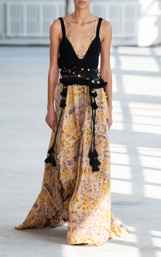 Athena Printed Silk Floor-Length Dress展示图