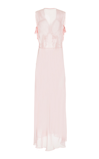 Hand-Appliqued Silk Chiffon Maxi Dress展示图