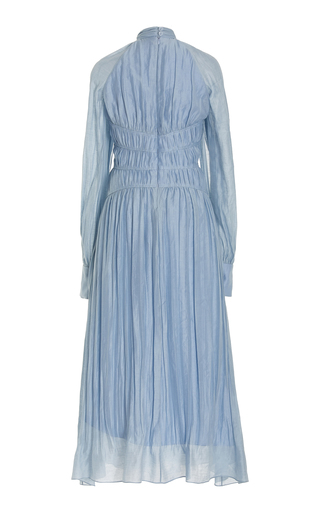 Jayana Pleated Organdy Midi Dress展示图