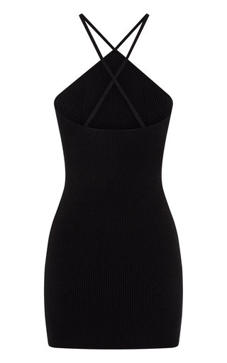 Tanesha Ribbed-Knit Halter Mini Dress展示图