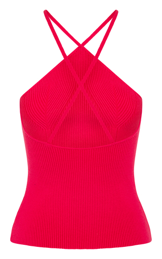 Solange Ribbed-Knit Halter Top展示图