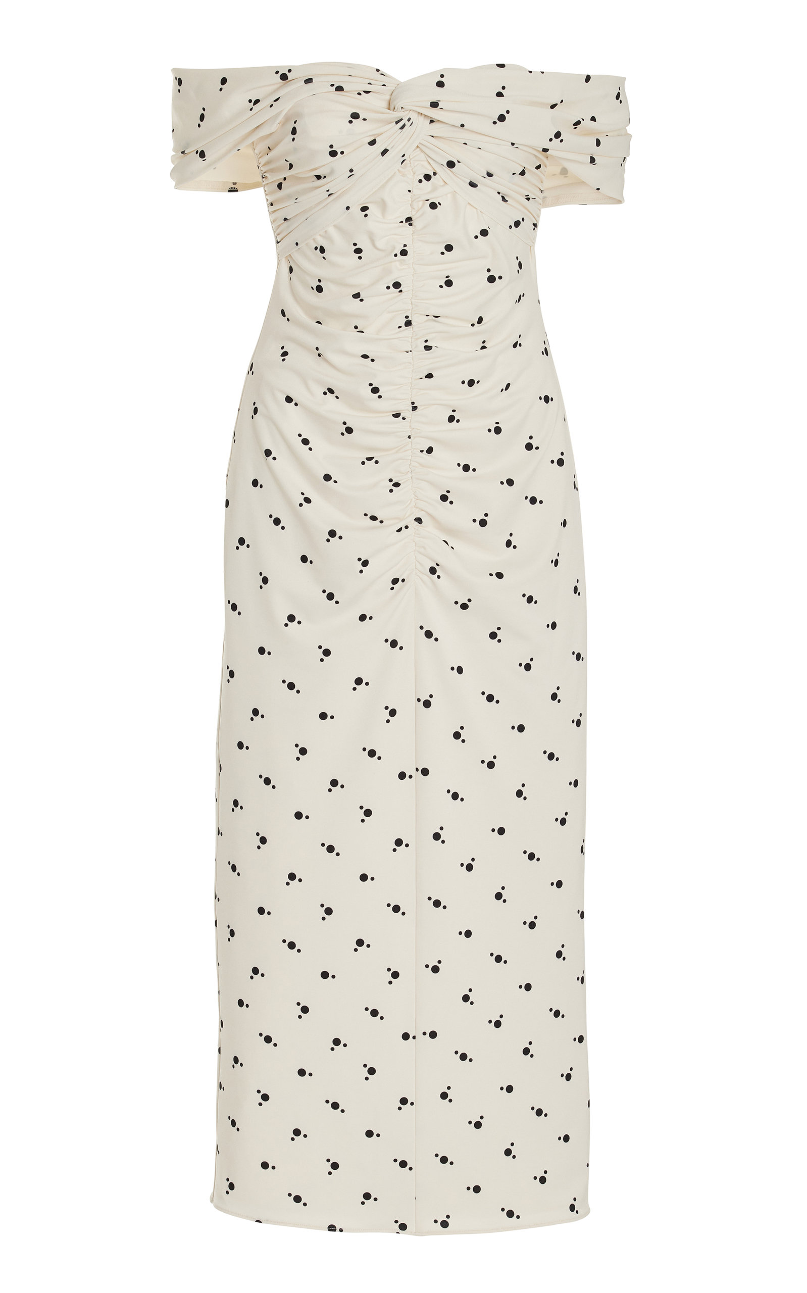 ivory polka dot dress