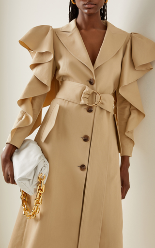 Ruffled Cotton-Blend Trench Coat展示图