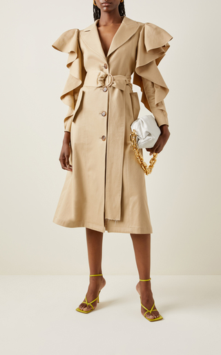 Ruffled Cotton-Blend Trench Coat展示图