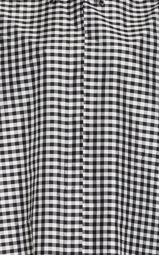 Gingham Silk Button-Up Shirt展示图