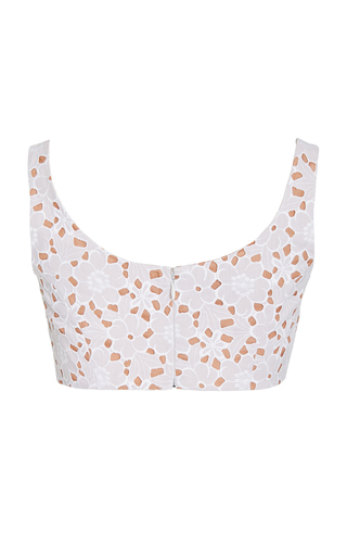 Floral Cutout Cotton Bra Top展示图