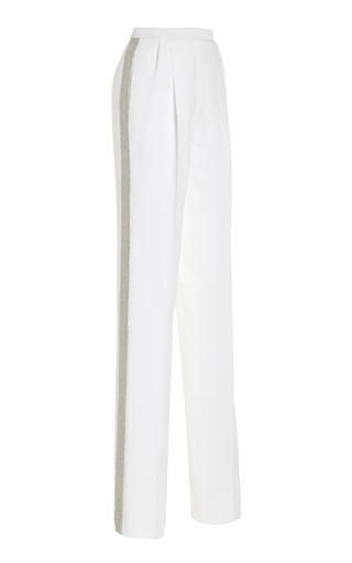 Embellished High-Waisted Tuxedo Pants展示图