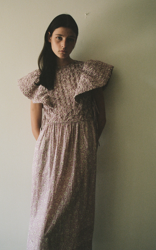 Ida Print Smocked Cotton Midi Dress展示图