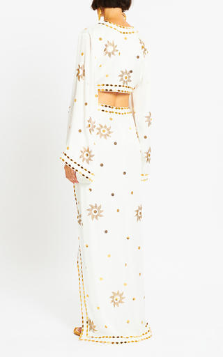 Gold-Embellished Cropped Top展示图