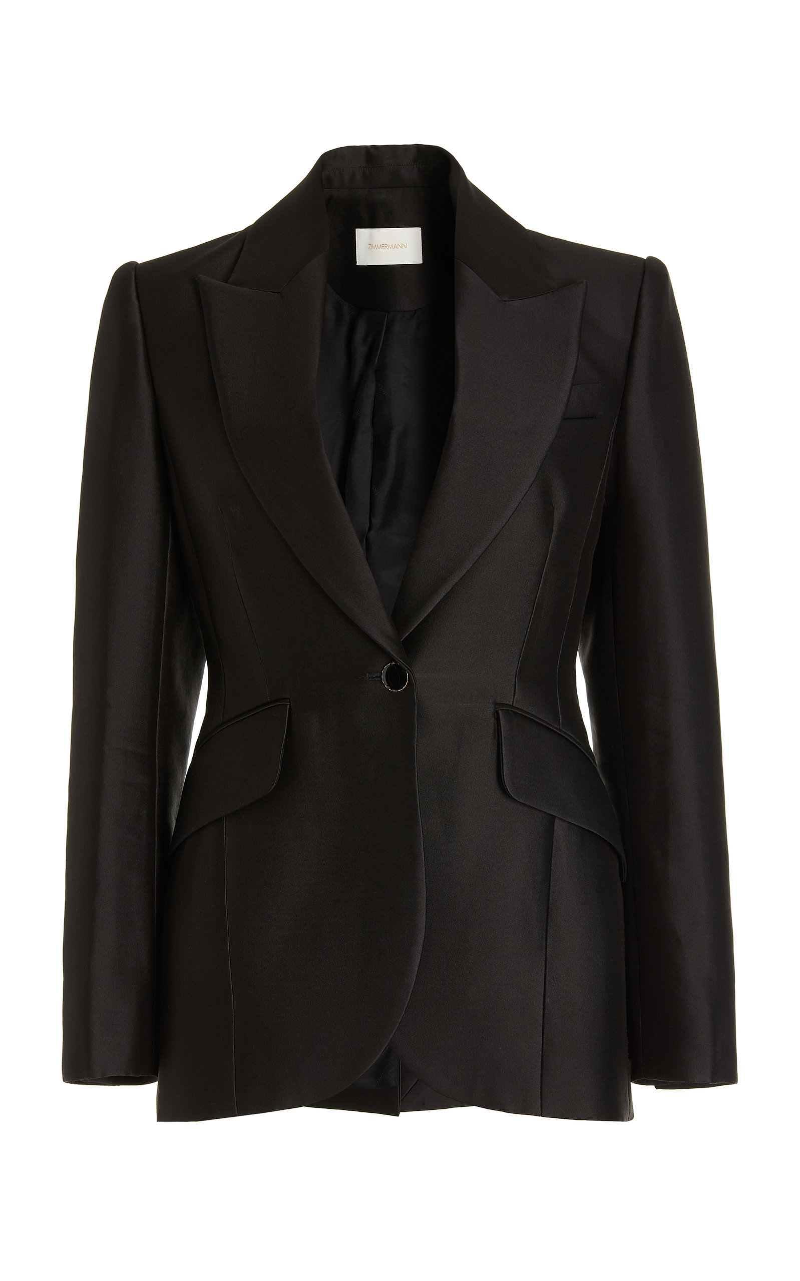 Zimmermann Zimmerman Dancer Wool & Silk Blend Tuxedo Jacket In Black ...