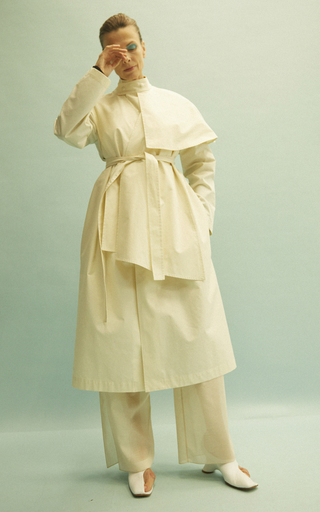 Layered-Effect Cotton-Blend Trench Coat展示图