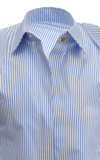 Cutout Striped Cotton-Blend Shirt展示图