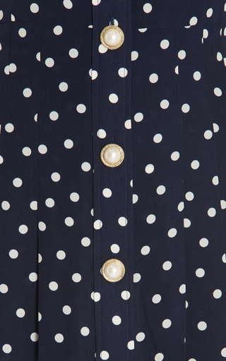 Polka Dot Silk Midi Dress展示图