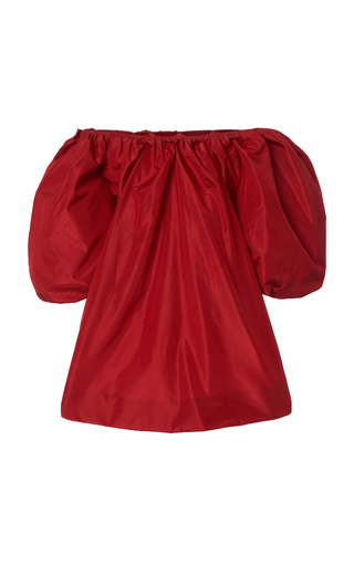 Off-The-Shoulder Silk Taffeta Mini Dress展示图