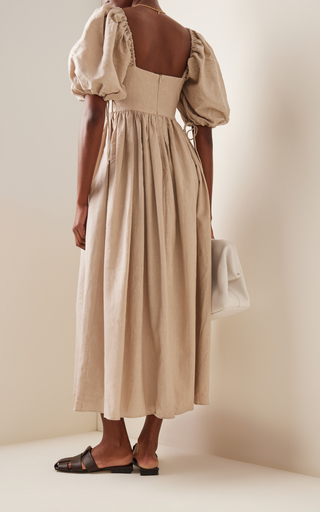 Linen-Blend Maxi Dress展示图