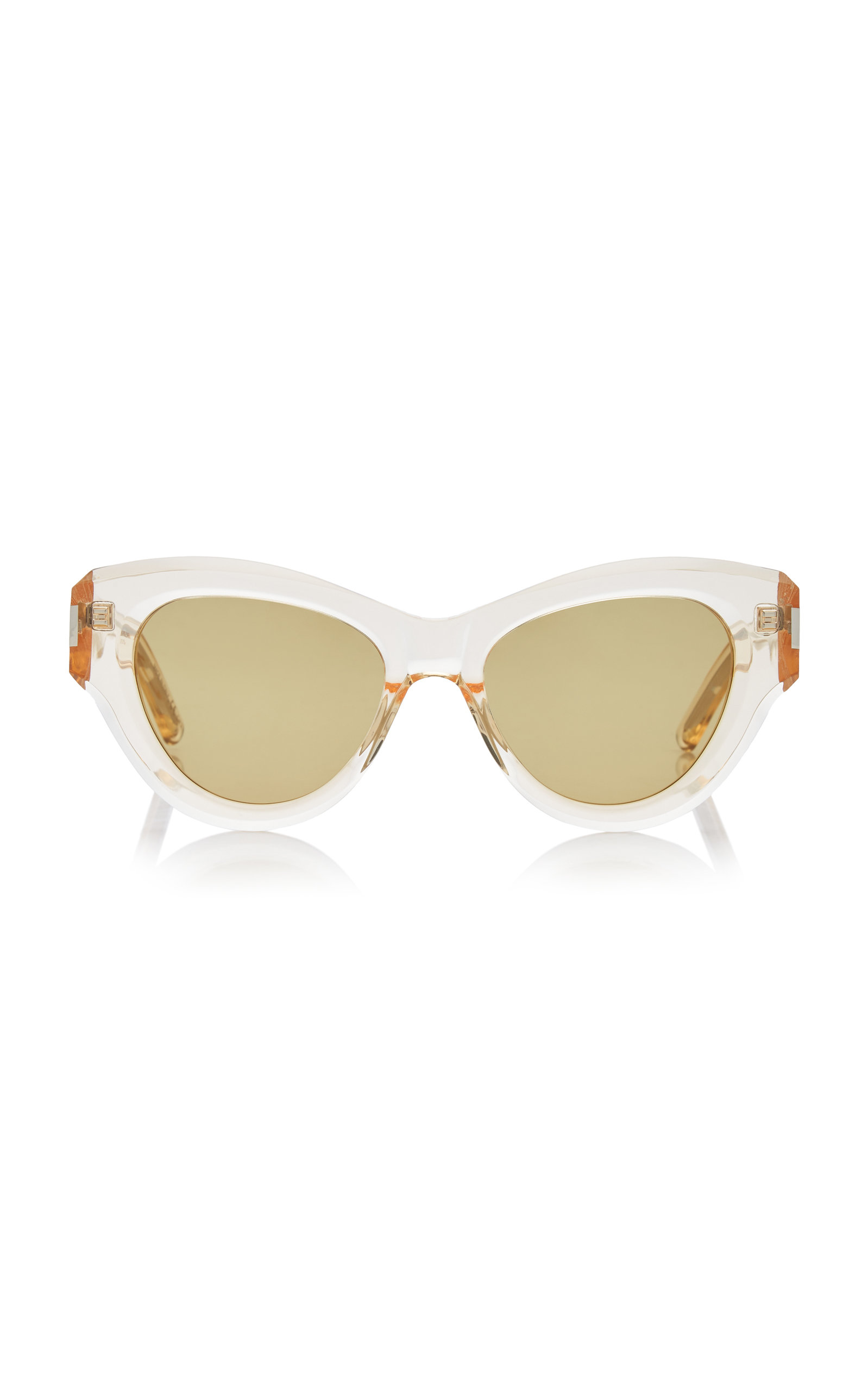 Saint Laurent Women's Cat-eye Acetate Sunglasses In Yellow | ModeSens