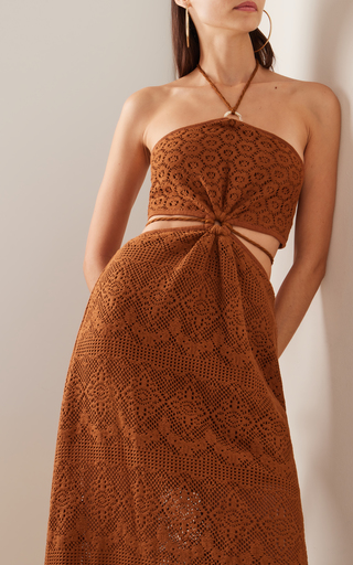 Georgiana Crocheted Cotton-Blend Maxi Dress展示图