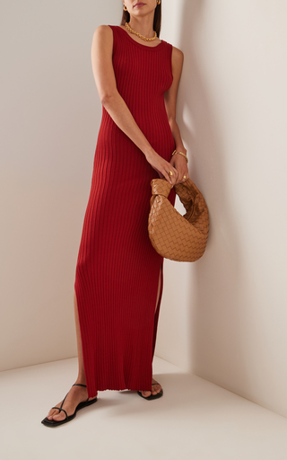 Exclusive Antonia Ribbed-Knit Maxi Dress展示图