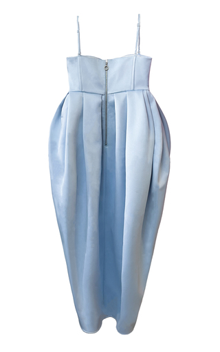 Bow-Detailed Satin Strapless Midi Dress展示图