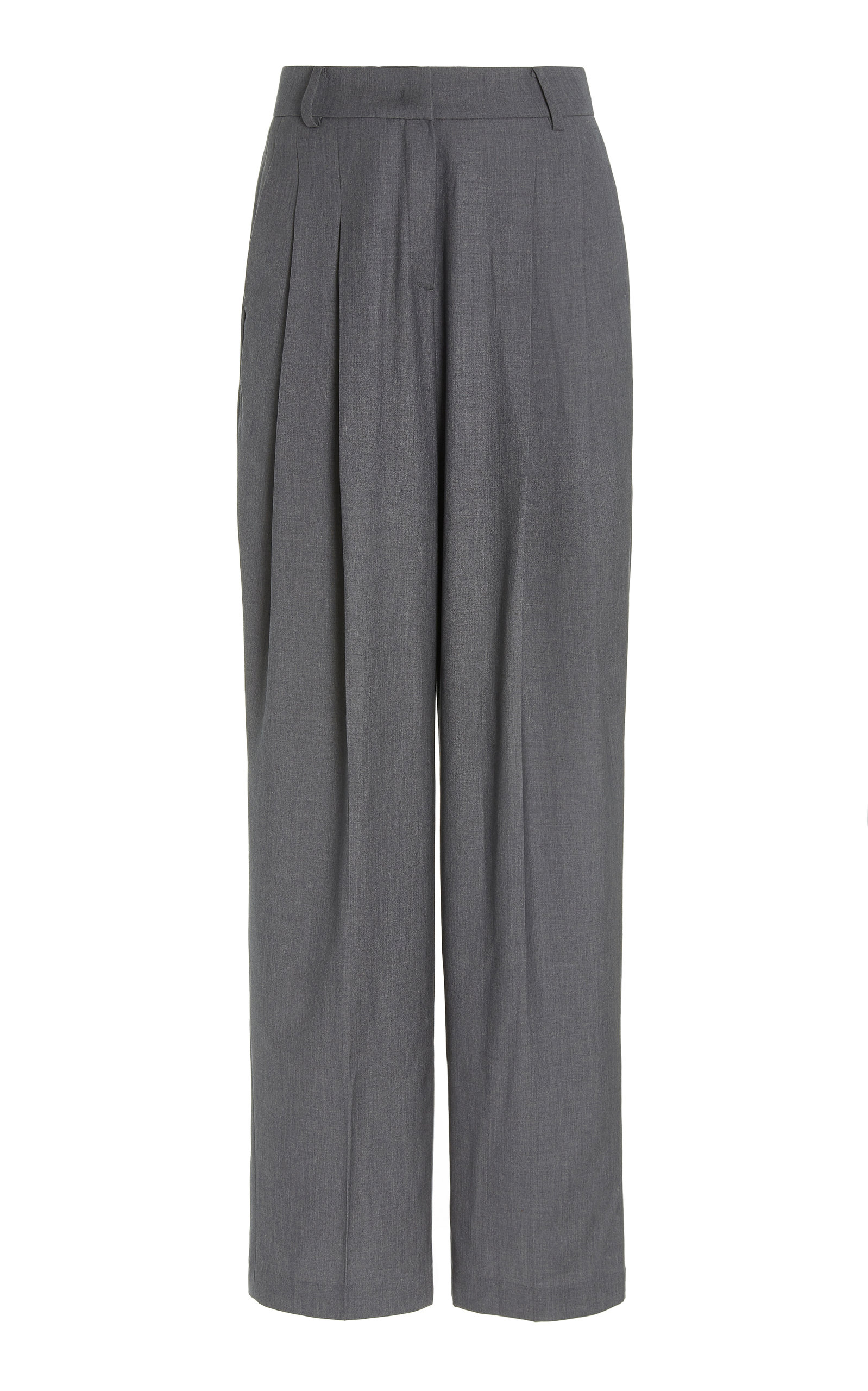 Gelso Pleated Woven Wide-Leg Trousers