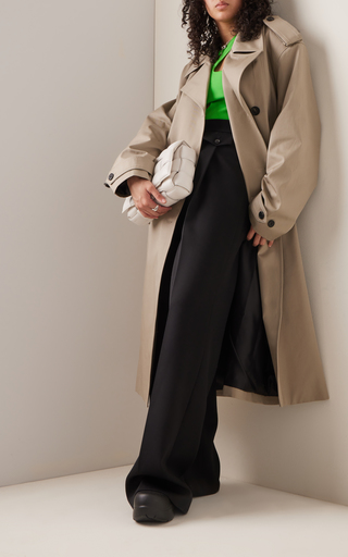 Eugene Oversized Cotton Double-Breasted Trench Coat展示图