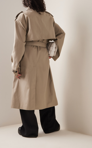 Eugene Oversized Cotton Double-Breasted Trench Coat展示图