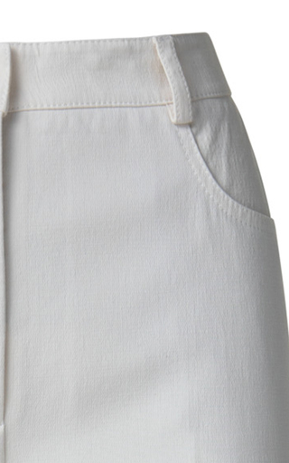 Farid Stretch Cotton-Silk Bootcut Pants展示图