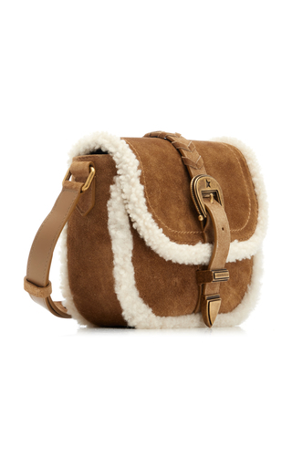 Small Rodeo Shearling-Trimmed Suede Crossbody Bag展示图