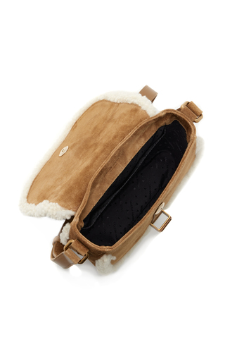 Small Rodeo Shearling-Trimmed Suede Crossbody Bag展示图