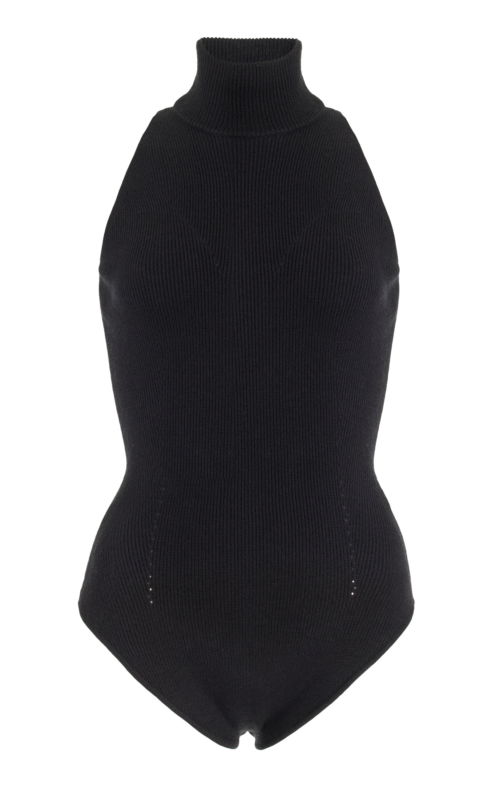 Cashmere knitted bodysuit –