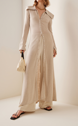 Leyah Knitted Maxi Dress展示图