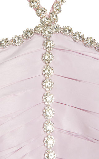 Lilac Taffeta Diamante Trim Mini Dress展示图