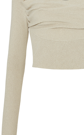 Knot Cutout Cotton-Blend Crop Top展示图